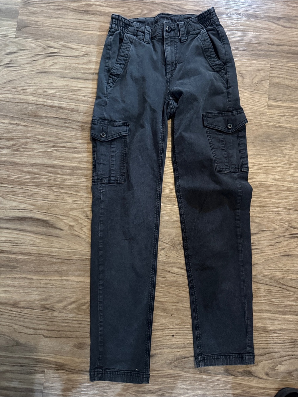 American Eagle Outfitters Black Cargo Pants with Elastic Waist